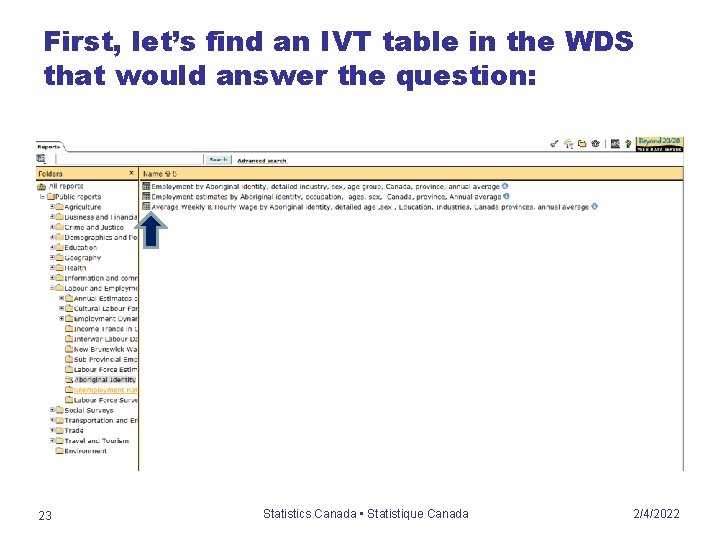 First, let’s find an IVT table in the WDS that would answer the question: