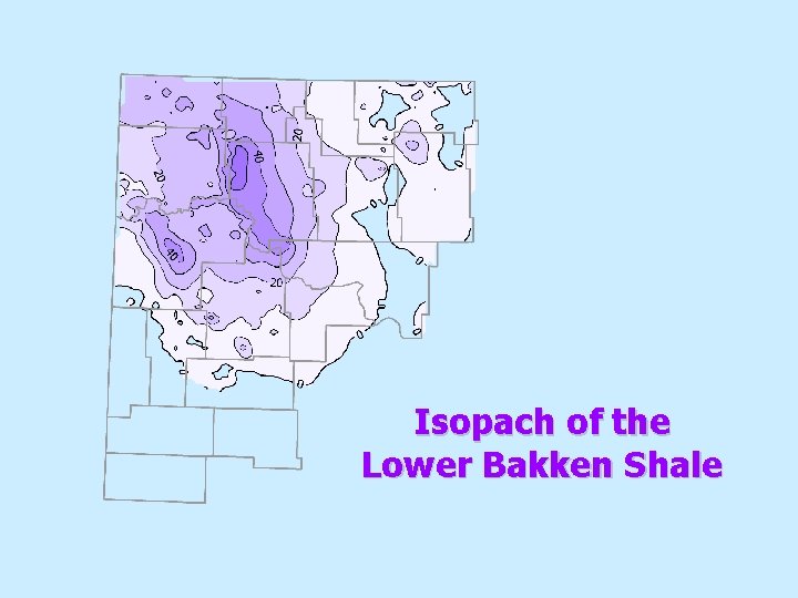 Isopach of the Lower Bakken Shale 
