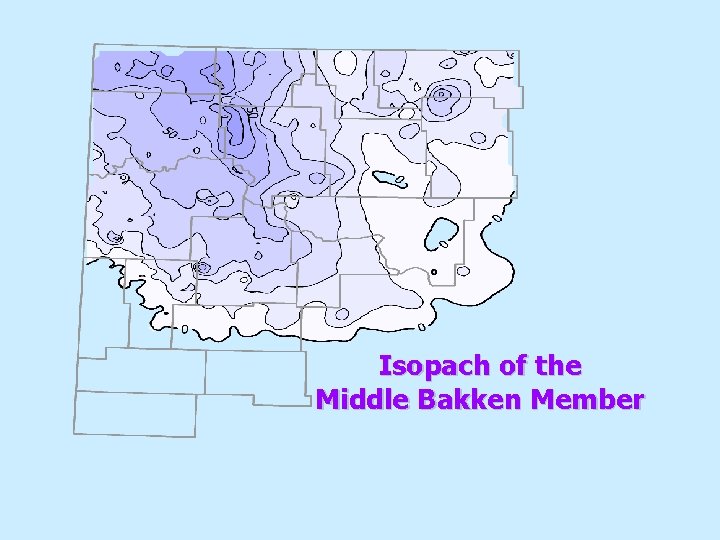 Isopach of the Middle Bakken Member 