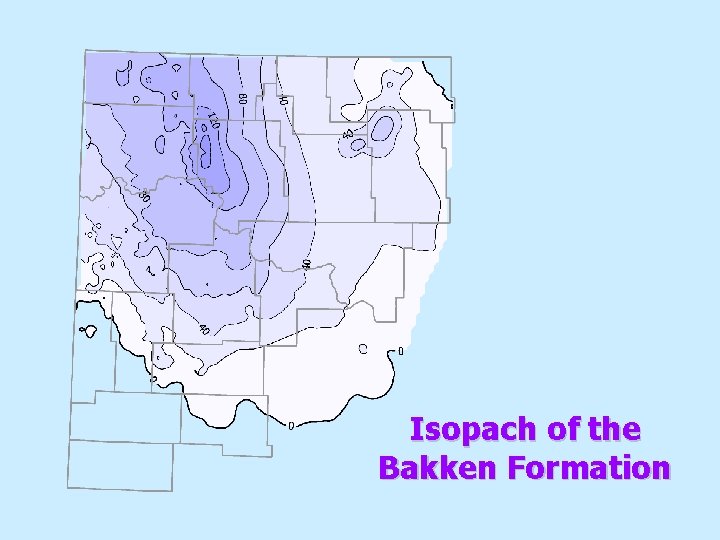 Isopach of the Bakken Formation 