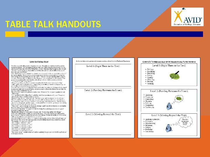 TABLE TALK HANDOUTS 