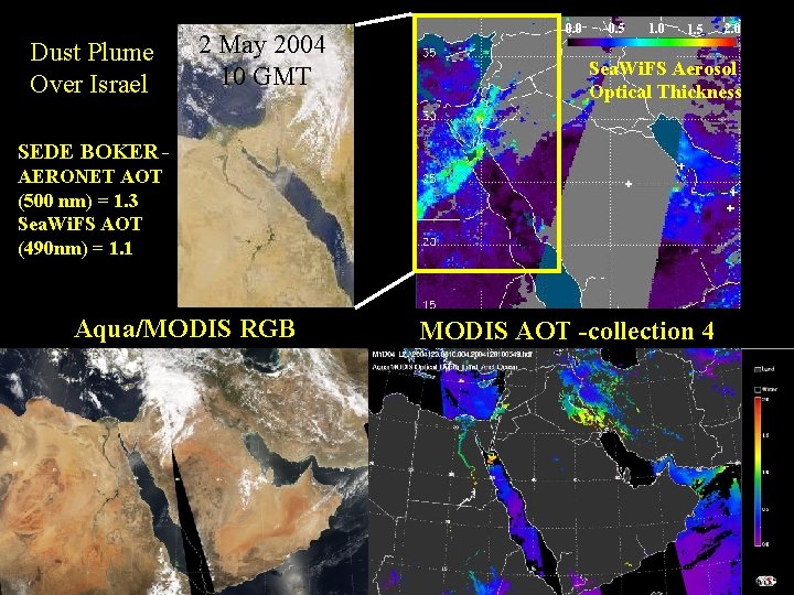 Dust Plume Over Israel 2 May 2004 10 GMT 0. 0 0. 5 1.