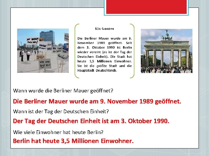 Wann wurde die Berliner Mauer geöffnet? Die Berliner Mauer wurde am 9. November 1989