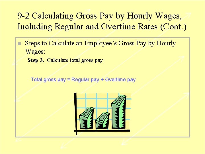 9 -2 Calculating Gross Pay by Hourly Wages, Including Regular and Overtime Rates (Cont.