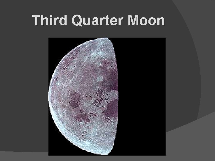 Third Quarter Moon 