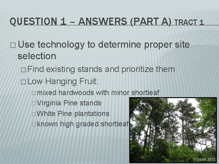 QUESTION 1 – ANSWERS (PART A) TRACT 1 � Use technology to determine proper