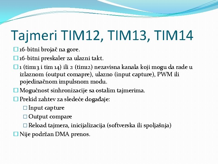 Tajmeri TIM 12, TIM 13, TIM 14 � 16 -bitni brojač na gore. �