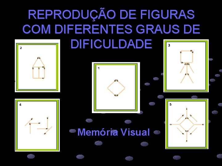 REPRODUÇÃO DE FIGURAS COM DIFERENTES GRAUS DE DIFICULDADE Memória Visual 