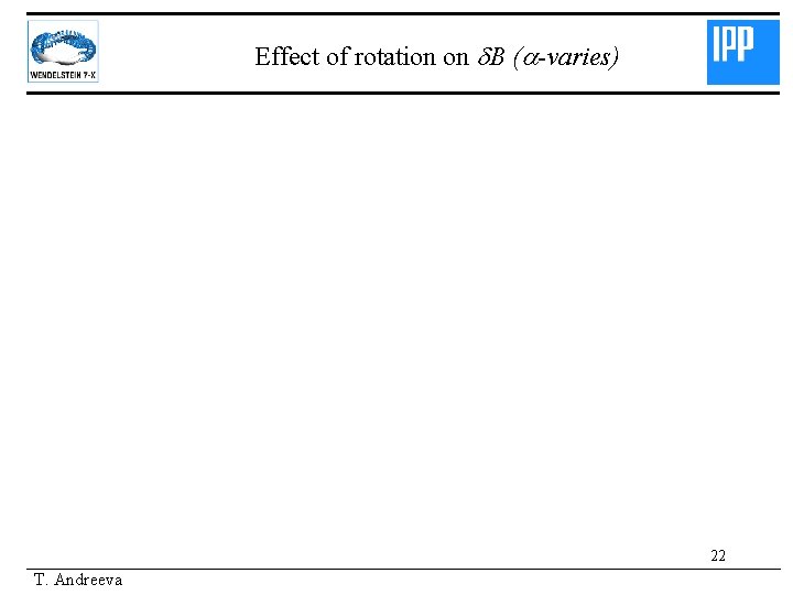 Effect of rotation on d. B (a-varies) 22 T. Andreeva 