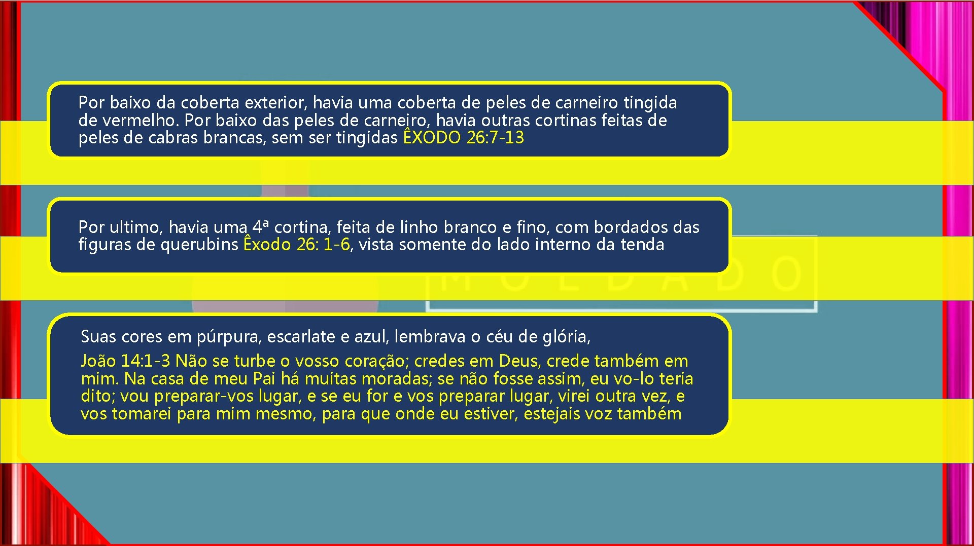 Por baixo da coberta exterior, havia uma coberta de peles de carneiro tingida de