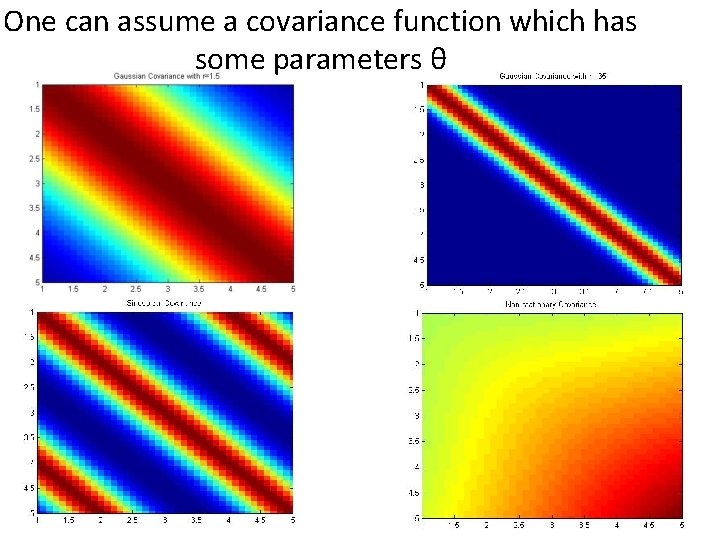 One can assume a covariance function which has some parameters θ 