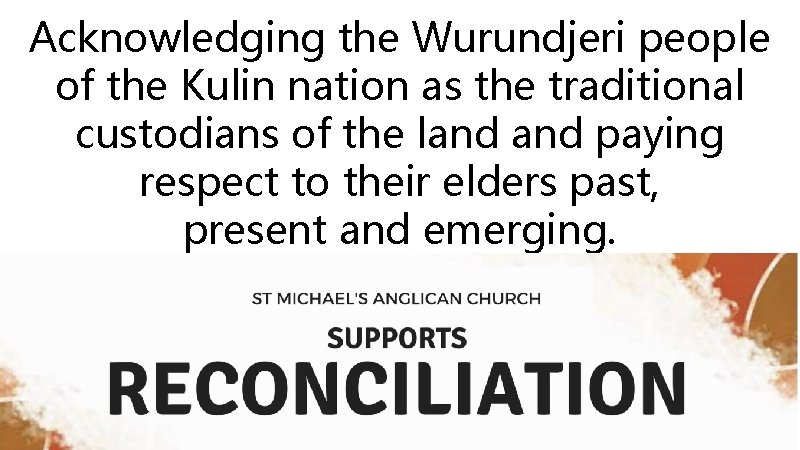 Acknowledging the Wurundjeri people of the Kulin nation as the traditional custodians of the