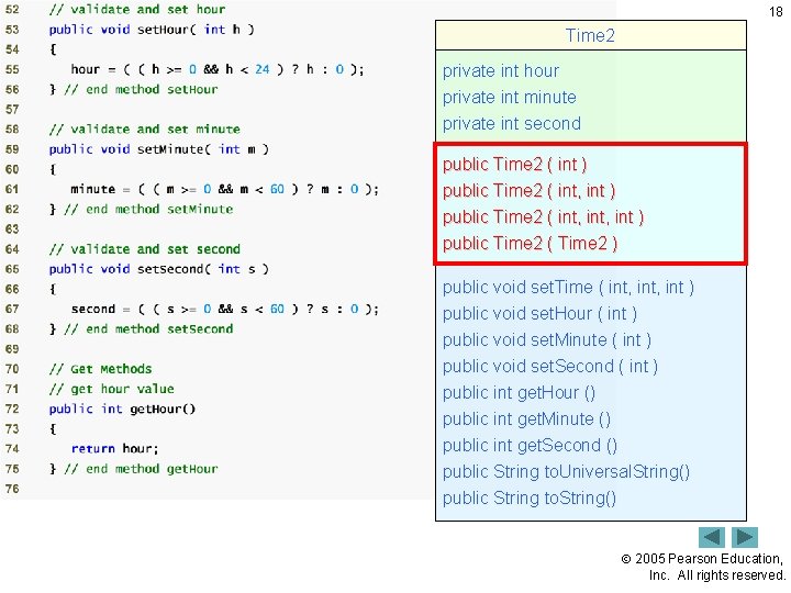 18 Time 2 private int hour private int minute private int second public Time