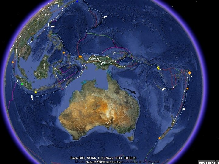 Use Google Earth! Data centres and observables Modern Seismology – Data processing and inversion
