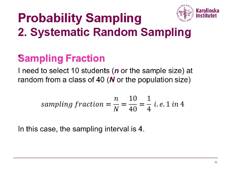 Probability Sampling 2. Systematic Random Sampling § 18 Probability Sampling 2. Systematic Random Sampling § 18