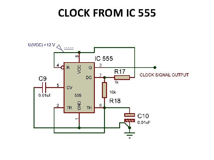 CLOCK FROM IC 555 CLOCK FROM IC 555