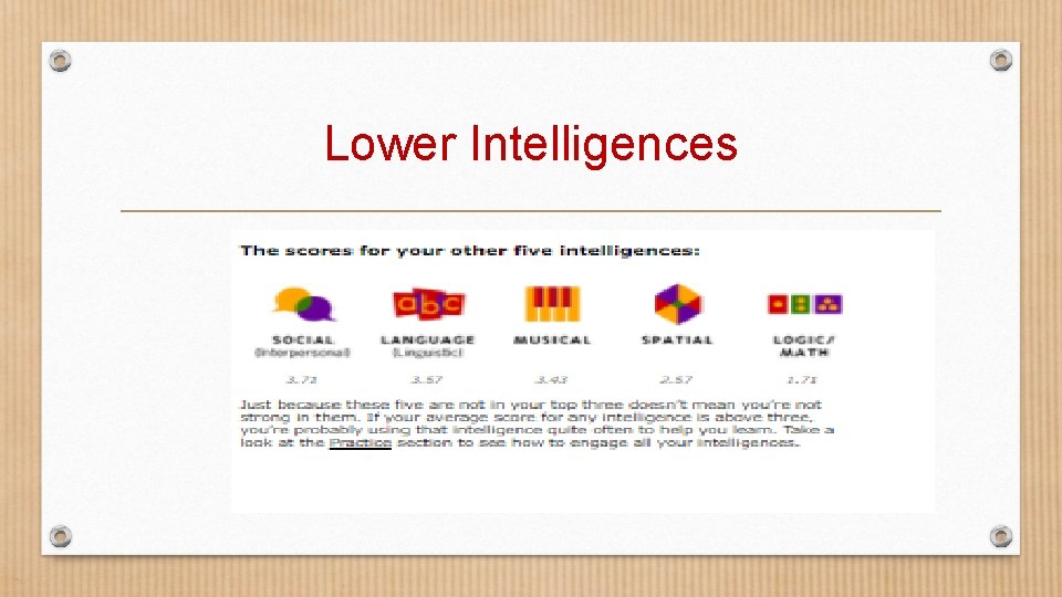 Lower Intelligences 
