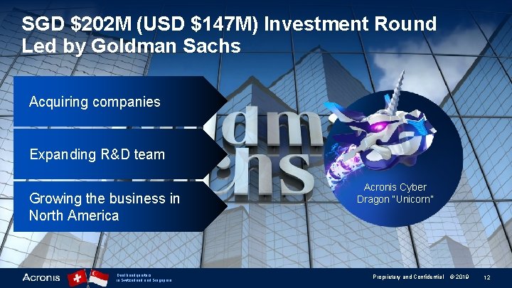 SGD $202 M (USD $147 M) Investment Round Led by Goldman Sachs Acquiring companies