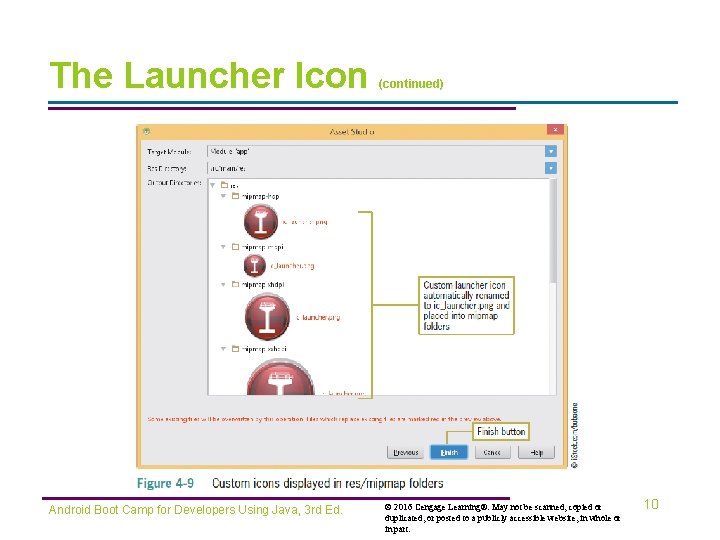 The Launcher Icon Android Boot Camp for Developers Using Java, 3 rd Ed. (continued)