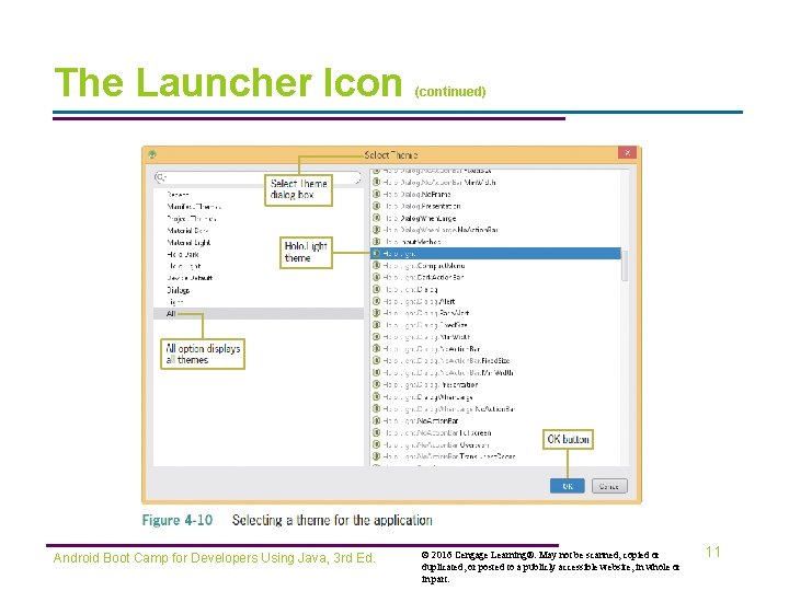 The Launcher Icon Android Boot Camp for Developers Using Java, 3 rd Ed. (continued)