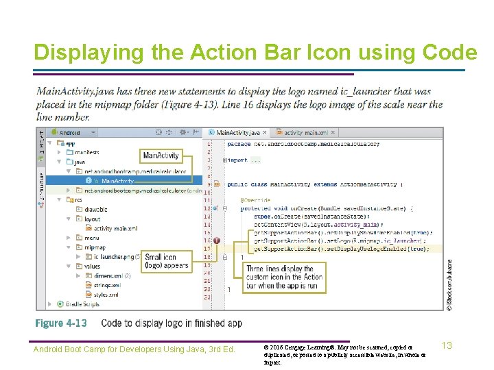 Displaying the Action Bar Icon using Code Android Boot Camp for Developers Using Java,