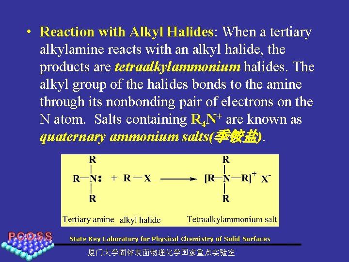  • Reaction with Alkyl Halides: When a tertiary alkylamine reacts with an alkyl