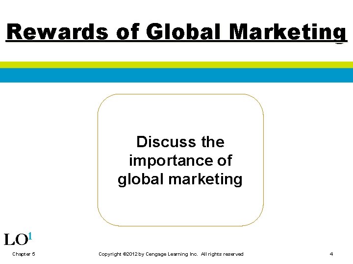 Rewards of Global Marketing Discuss the importance of global marketing LO 1 Chapter 5