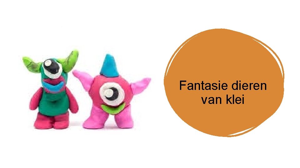 Fantasie dieren van klei 