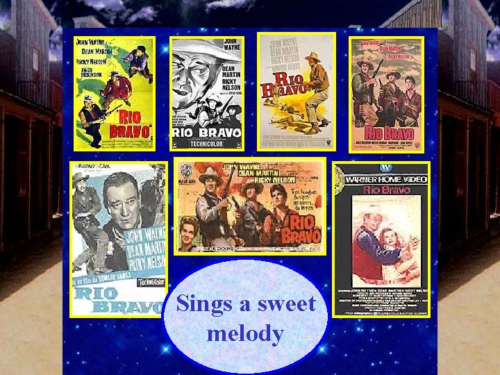 Sings a sweet melody 