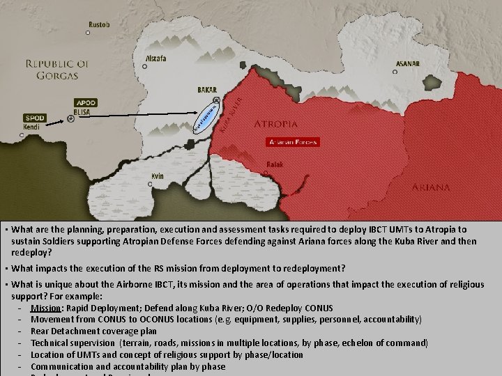 ns at io er op of ea Ar • What are the planning, preparation,