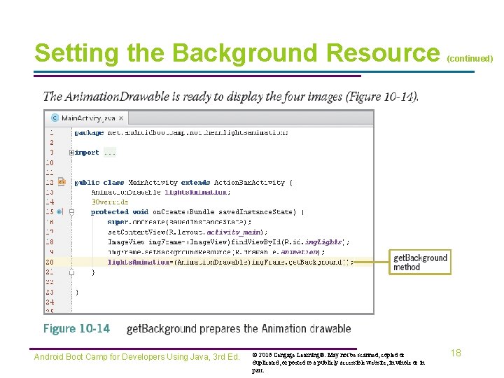 Setting the Background Resource Android Boot Camp for Developers Using Java, 3 rd Ed.