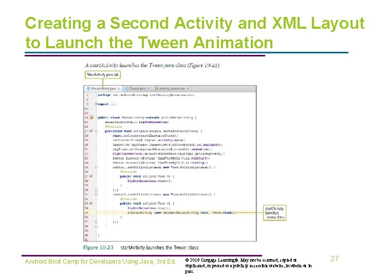 Creating a Second Activity and XML Layout to Launch the Tween Animation Android Boot