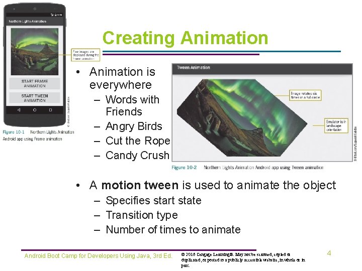 Creating Animation • Animation is everywhere – Words with Friends – Angry Birds –