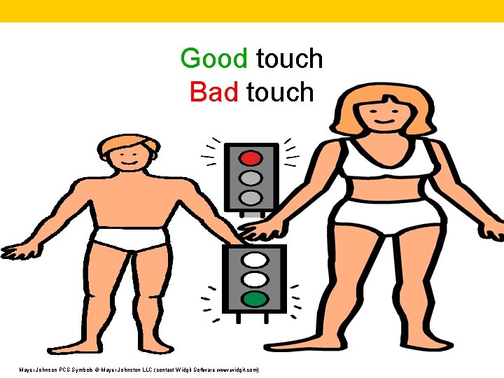 Good touch Bad touch Mayer Johnson PCS Symbols © Mayer Johnston LLC (contact Widgit