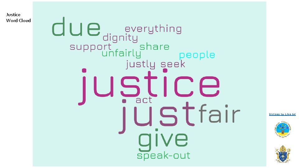 Justice Word Cloud Virtues to Live by 