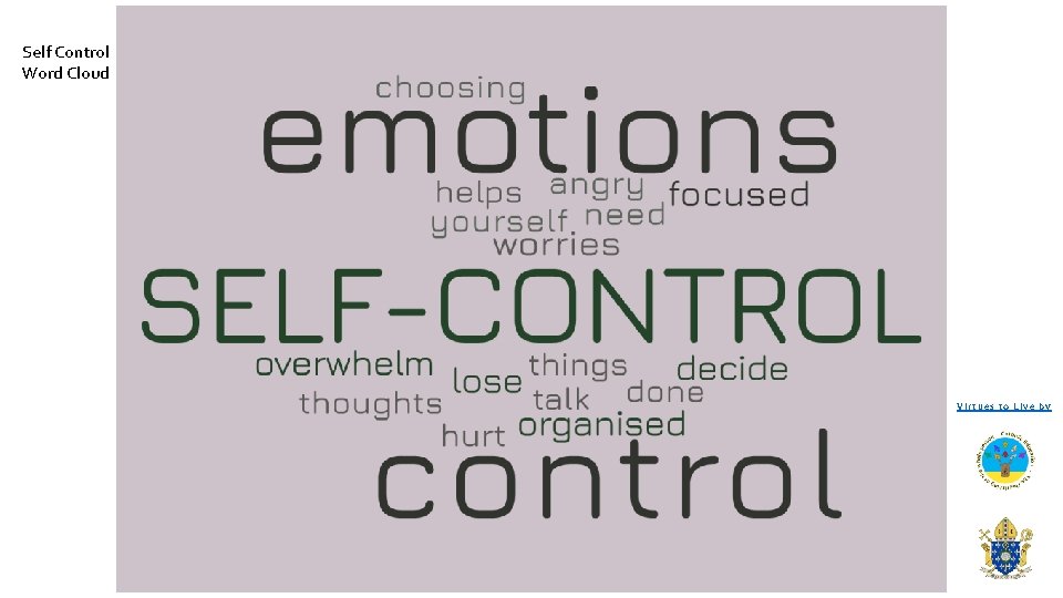 Self Control Word Cloud Virtues to Live by 
