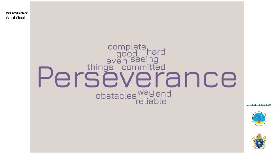 Perseverance Word Cloud Virtues to Live by 
