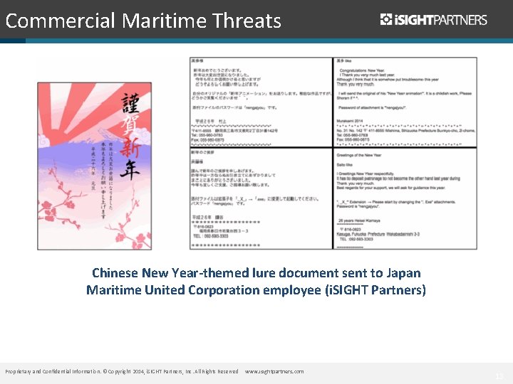Commercial Maritime Threats Chinese New Year-themed lure document sent to Japan Maritime United Corporation