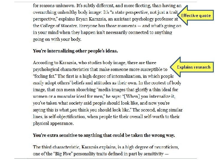 Effective quote Explains research 