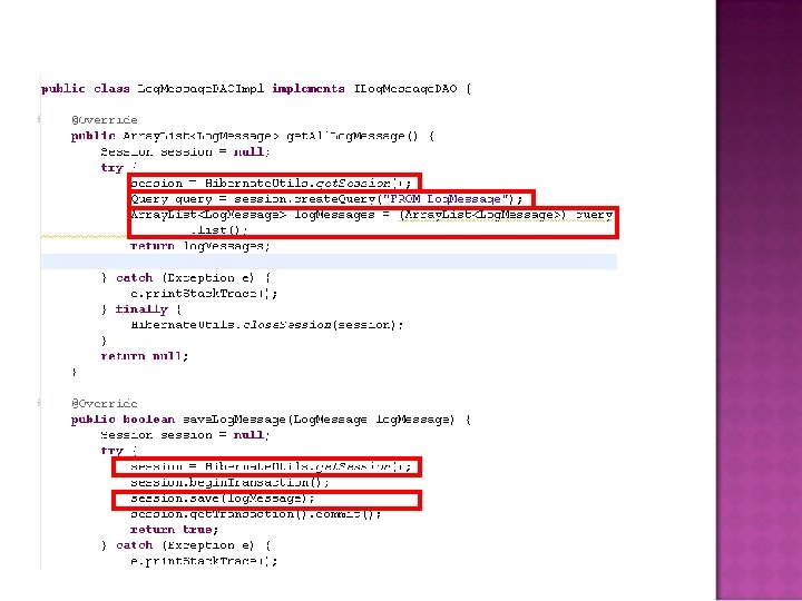  Log. Message. DAOImpl. java 