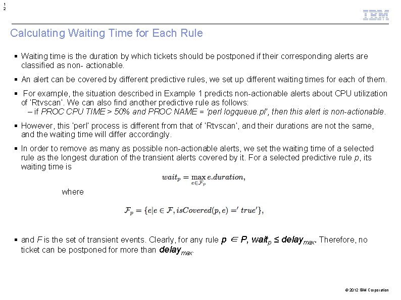 1 2 Calculating Waiting Time for Each Rule Waiting time is the duration by 1 2 Calculating Waiting Time for Each Rule Waiting time is the duration by