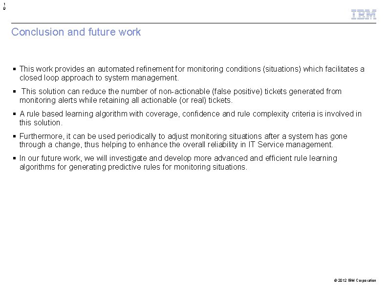 1 9 Conclusion and future work This work provides an automated refinement for monitoring 1 9 Conclusion and future work This work provides an automated refinement for monitoring
