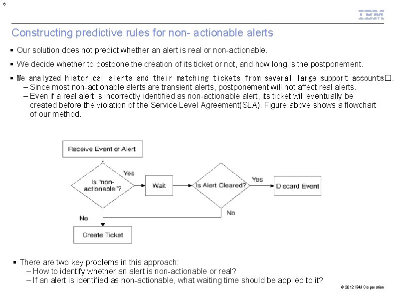 6 Constructing predictive rules for non- actionable alerts Our solution does not predict whether 6 Constructing predictive rules for non- actionable alerts Our solution does not predict whether