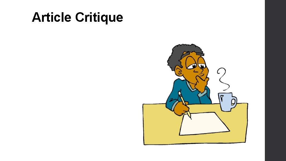 Article Critique 