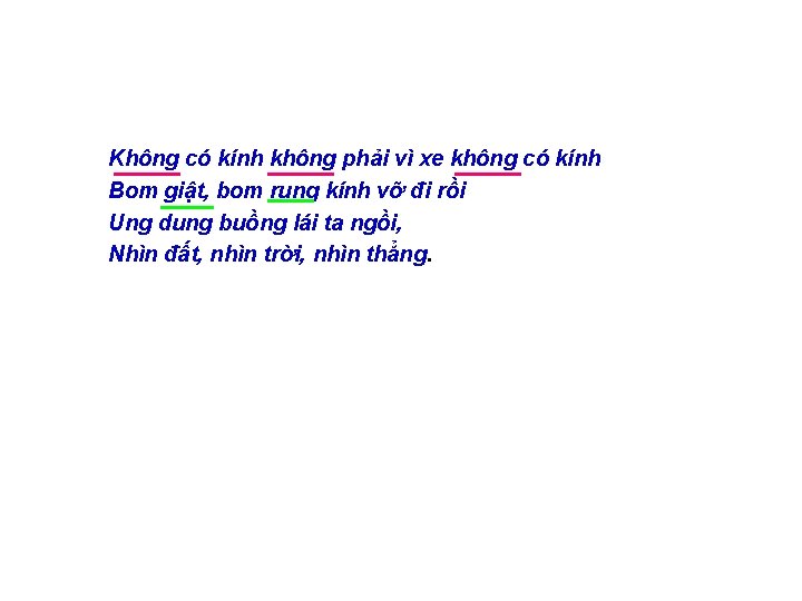 Không có kính không phải vì xe không có kính Bom giật, bom rung