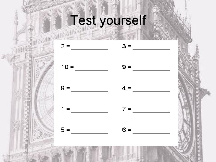 Test yourself 