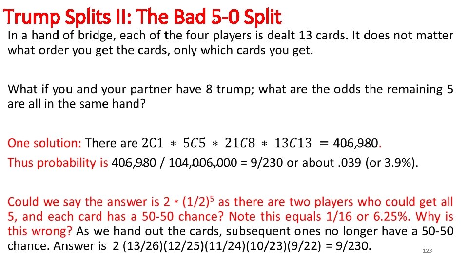 Trump Splits II: The Bad 5 -0 Split • 123 