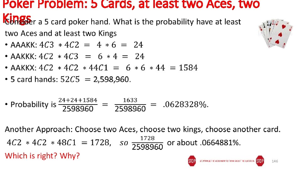 Poker Problem: 5 Cards, at least two Aces, two Kings • 146 