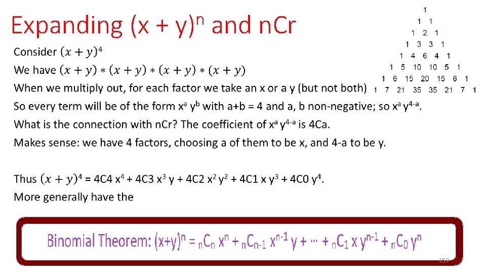 Expanding (x + n y) and n. Cr 159 