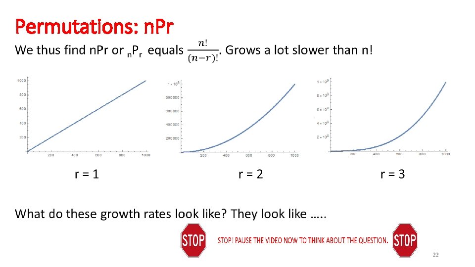 Permutations: n. Pr • 22 